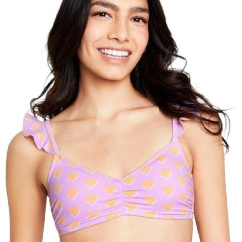 Stoney Clover Lane x Target NWOT Women’s Flutter Strap Heart Bikini Top Size S